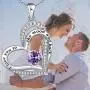 Heart Necklace for Women 925 Sterling Silver I Love You to The Moon and Back Necklace for Girls