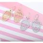 Dangle Earring for Women,Halloween Skull Drop Earring Girls Gold Silver Earrings with CZ Crystal Stainless Steel Earring