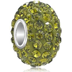 LovelyJewelry Jan-Dec Simulated Birthstone Charms Red Synthetic Crystal Beads for Bracelets