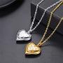 Women Girls Personalized Locket Necklace Zodiac Sign Grain Platinum 18K Gold Heart Pendant that Hold Photo Picture, with Text Engrave or Image Custom, Chain 20 Inch