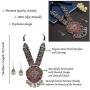 Zephyrr Afghani Turkish Tribal Long Pendant Necklace & Earrings Jewellery Sets for Women(JAN-2310)