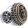 Mens Cool Stainless Steel Rings Vintage Blessed Virgin Mary Carved Christian Religious Signet Band Ring Size 7-13