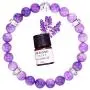 Amethyst Crystal Bracelet for Women Healing Love, Lava Rock Aromatherapy Diffuser Bracelet with Lavender Essential Oil, Chakra Yoga Meditation Bracelet
