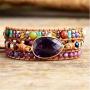 YGLINE Boho Handmade Natural Stone Wrap Bracelet for Women Colection