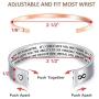 Melix Home Daughter Bracelets from Mom Mother Wide Cuff Bangle Message Engraved Christmas for Her