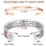 Melix Home Daughter Bracelets from Mom Mother Wide Cuff Bangle Message Engraved Christmas for Her Melix Home Daughter Bracelets from Mom Mother Wide Cuff Bangle Message Engraved Christmas for Her