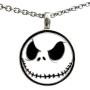 OhDeal4U Halloween Jack Skellington o Lantern Pumpkin King Pewter Pendant Charm Amulet Necklace Chain Choker