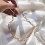 Amvie Choker Necklaces for Women Dainty 14K Gold Plated Layered Choker Necklace Simple Cute Beaded Snake Chain Link Choker Necklaces Jewelry for Teen Girls
