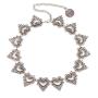 Chargances Fashion Women Heart Choker Bohemia Silver Choker Necklace for Women Personalize Heart Choker Delicate Choker Chain Jewelry for Women and Girls