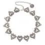 Chargances Fashion Women Heart Choker Bohemia Silver Choker Necklace for Women Personalize Heart Choker Delicate Choker Chain Jewelry for Women and Girls
