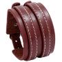COLORFUL BLING 3Pcs Handmade Punk Layered PU Leather Bracelet for Men Women Biker Cuff Wrap Bangle Wristband Cool Biker Wrist Jewelry