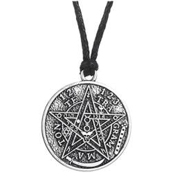 Ztuo Tetragrammaton Pentagram Pentacle Pendant Necklace Wiccan Pagan Jewelry For Women Men