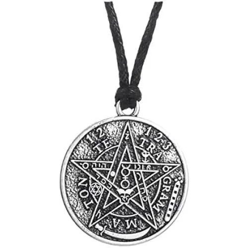 Ztuo Tetragrammaton Pentagram Pentacle Pendant Necklace Wiccan Pagan Jewelry For Women Men Ztuo Tetragrammaton Pentagram Pentacle Pendant Necklace Wiccan Pagan Jewelry For Women Men