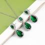 Lavencious Teardrop Dangle Necklace & Earring Sets for Women Trendy AAA Cubic Zirconia for Women