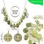 RechicGu 3Pcs Religious Christian Saint Cross Medal Charm Necklace Earrings Bangle Bracelet Sets Traditional Catholic Lucky Chain Jewelry Gifts