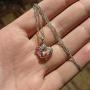 Uloveido Fashion Austrian CZ Crystals Double Heart Shape Pendant Necklace Valentines Gift N673