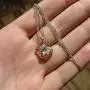 Uloveido Fashion Austrian CZ Crystals Double Heart Shape Pendant Necklace Valentines Gift N673