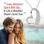 ELEGANZIA Heart Necklace Sterling Silver for Women Girl, Cubic Zirconia Open Heart Pendant Necklace True Love Jewelry Anniversary Birthday for Mom Granddaughter Girlfriend Wife