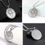 VASSAGO Stainless Steel First Pentacle of the Sun Pendant Necklace Key of Solomon Seal Round Charm Wide Chain Talisman Jewelry Men VASSAGO Stainless Steel First Pentacle of the Sun Pendant Necklace Key of Solomon Seal Round Charm Wide Chain Talisman Jewelry Men
