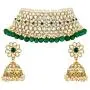 Aheli Elegant Indian Traditional Wedding Wear Kundan Pearl Encrusted Choker Necklace Set with Jhumki Earrings Ethnic Bollywood Party for Women Aheli Elegant Indian Traditional Wedding Wear Kundan Pearl Encrusted Choker Necklace Set with Jhumki Earrings Ethnic Bollywood Party for Women