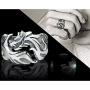 N-A Retro Individuality Rings for Women Men Necessary Accessories for Nightclubs Bars Personality Dragon Loong Jewelry Ring