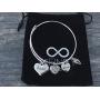 Infinity Collection Aunt Bangle Bracelet- Aunt Jewelry- Bracelets for Aunts for Special Aunt