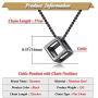 Xusamss Fashion Titanium Steel Hollow Cubic Pendant Necklace,22'' Link Chain