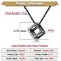 Xusamss Fashion Titanium Steel Hollow Cubic Pendant Necklace,22'' Link Chain