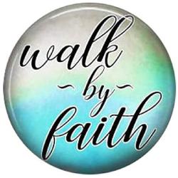 Walk by Faith Painted Enamel Interchangeable Snap Jewelry Standard 18-20mm Snap My Prime Gifts