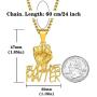ROWIN&CO Black Lives Matter Necklace Pendant Hip hop Jewelry Gold Plated Power Fist Design Personalized Gifts for Men Women/Best Love Husband/Boyfriend Birthday