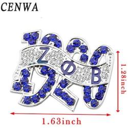 CENWA Rhinestone Brooch Pin 1920 Greek Sorority Jewelry Gift