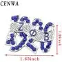 CENWA Rhinestone Brooch Pin 1920 Greek Sorority Jewelry Gift