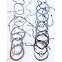 Ofeiyaa 13-16 Pcs Wave Beach Party Strand Bracelet Set Handmade Braided Rope Bracelet Colorful Wrist Cord Adjustable Friendship Bohemian Bracelet Handcrafted for Women