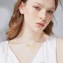 QJLE 12 Constellation Zodiac Pendant Necklace for Women,18K Gold Plated Old English Letter Astrology Horoscope Necklace Girls Jewelry Gifts for her