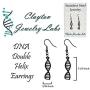 DNA Double Helix Science Stainless Steel Dangle Earrings