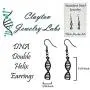 DNA Double Helix Science Stainless Steel Dangle Earrings DNA Double Helix Science Stainless Steel Dangle Earrings