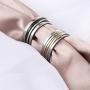 COTTVOTT 8mm Stainless Steel Spinner Rings Fashion Wedding Band Promise Rings Jewelry for Women Men