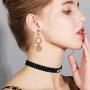 Gmillions Fashion Shiny Rhinestone Star Moon Drop Earrings Jewelry for Women Earring