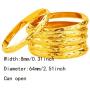 LAVI 18k Gold Plated Stackable Bangle Stainless Steel Open Cuff Bracelets for Women Jewelry,2.6''