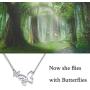 Now She Flies with Butterflies Necklace Rememberance Necklace