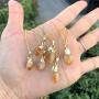 Genuine 925 Sterling Silver Small Tiny Raw Amethyst Citrine Gemstone Necklace 18 inch Healing Crystals Chakra Stones Fine Jewelry Women Girls Birthday Mothers Gifts