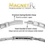 MagnetRX® Titanium Magnetic Therapy Necklace - Natural Pain Relief for Neck Arthritis, Back, Shoulder Pain, Headache and Migraine Relief Magnetic Necklace (Silver, 21.5 Inches)