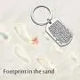 KUIYAI Footprints in The Sand Prayer Keychain Beautiful Poems Quote Christian Gift When You Saw Only One Set of Footprints It was Then That I Carried You