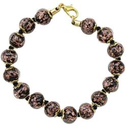 GlassOfVenice Murano Glass Sommerso Bracelet - Black