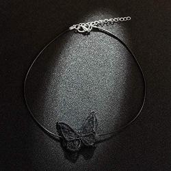 Black Butterfly Chokers Necklace for Women Girls, Gothic Lace Black Choker Jewelry