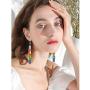 DAMLENG Funny Lightweight Resin Rainbow Chain Dangle Drop Earrings Fashion Unique Acrylic Cool Weird Transparent Color Earrings for Women Girls