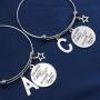 Joycuff Initial Charm Bracelet Friendship Expandable Charm Bracelets-Birthday Gifts for Friends Female
