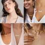 U7 Personalized Name Necklace Stainless Steel 18K Gold Plated Women Girls Gift Name Plate Jewelry Custom Any Names Choker Pendant 18 Inch