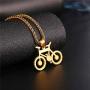 UMtrade Bicycle Jewelry Men Cycling Enthusiast Pendant Stainless Steel Bike Necklace
