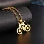 UMtrade Bicycle Jewelry Men Cycling Enthusiast Pendant Stainless Steel Bike Necklace